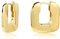 Gold Kleine Creolen Ohrringe Damen, Klobige quadratische Creolen Silber 925 Ohrringe Trendige Flache Creolen aus 14K Gold hypoallergener Mini Breit Ohrringe Schmuck Geschenke 20 mm