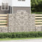LAPOOH Gabionen mit Hochbogen 4 STK Gabionenkörbe, Gabionen Hochbeet, Steinkorb, Gabionengitter, Drahtkorb Für Pflanzen, Kräuterspirale Für Garten, 200x50x160/180cm Verzinktes Eisen