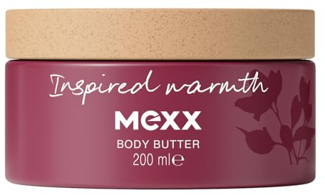 Mexx Inspired Warmth Körperbutter, feuchtigkeitsspendende Körperbutter mit stimmungsaufhellenden Eigenschaften, 200 ml