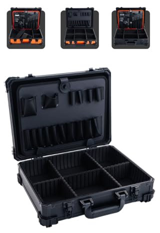 DEVLA Werkzeugkoffer leer, (S), (schwarz)- 39/29/12. [anpassbare Trennwände]. Stabile Werkzeugkiste, Organizer, Toolbox - Jetzt Modelle vergleichen
