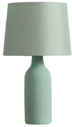 Ceramic Table lamp Sage Green,H33x D33cm,Small Edison Screw E14 LED Bulb [Energy Class A] [Energy Class A]