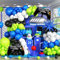 Jobkoo Video Game Balloon Arch Garland Kit with Game Controller Foil Balloons Blue Green Black White Latex Balloons Explosion Star Balloon for Boys Gaming Night Birthday Baby Shower Party Decorations