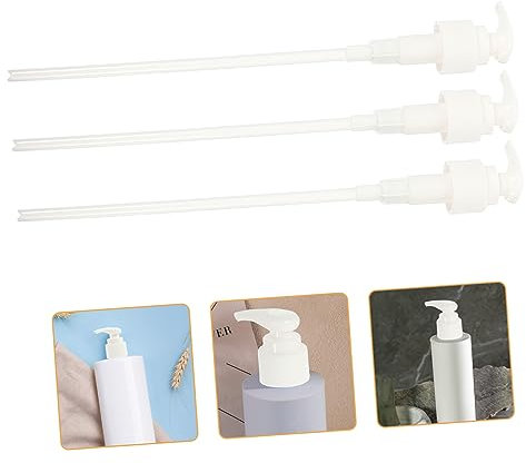 BEBEMOKO Seifenspenderpumpe Aus Pp Kunststoff Druckemulsionspumpe Für Flaschen 24/410, 3 Stück Ersatzpumpenköpfe Für Unterwegs Und Haushalt