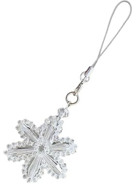 YHAILI Schneeflocken-Charm-Accessoire mit blinkenden weißen Kristallen, modisches Accessoire