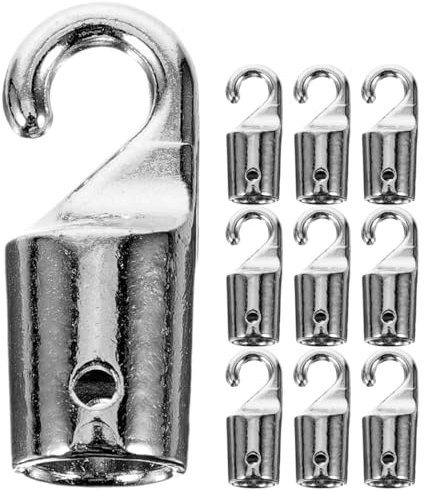 Mikikit 10pezzi Ganci per Asta Tende Ganci per Tende Facile Installazione e Durabilità Accessori per e Persiane Compatibile