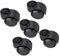 X1NGFU 5 Stück Universal Bürostuhl Rollen ohne Stifte,Hartbodenrollen,Ersatz Drehstuhlrollen 50mm Möbelrollen,Kratzerfrei und Leise,für Hartholz Fußböden,Teppich,Laminat (Black)