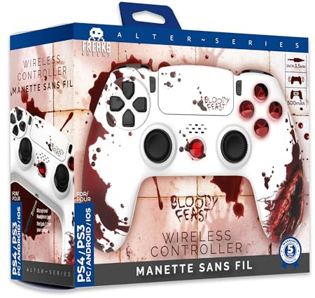 Freaks and Geeks - Manette Sans Fil PS4 LED - Bloody Feast