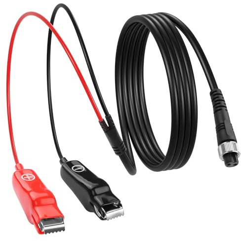 CERRXIAN 5FT Batteriekabel für elektrische Angelrollen, 2PIN Stromkabel für elektrische Angelrollen, 500/800MJ Litze