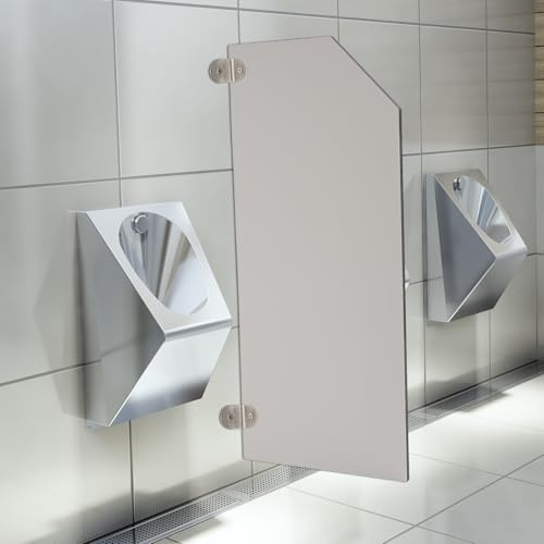 DHQCQL Urinal Trennwand, 40 * 90cm Schamwand WC, Wandmontage Männer Urinal Trennwände, Urinalwand WC Sichtschutz für öffentliche Orte, Schulen, Büros (Abgeschrägter Winkel)