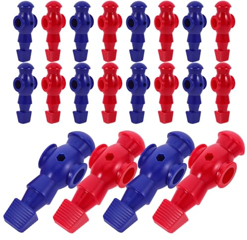 Alasum Tischfußballfiguren 26 Stück Foosballspieler Kunststoff Ersatzspieler Rot Blau Tischfußballteile Für Standard-Stangen Zubehör Für Tischkicker Und Fußballmaschine