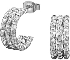 Ohrstecker mit Drei Linien/Stäben und Diamantschliff aus Edelstahl