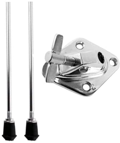 Ensemble de pieds de grosse caisse, accessoires batterie avec 2 pieds et base tom 19 pouces long, matériel remplacement antidérapant en métal pour pièces d'instruments percussi
