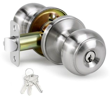 Manopole per porte in lega zinco Maniglia per porta interna con serratura d ' ingresso per corridoio, armadio, bagno Maniglie interne facili da installare