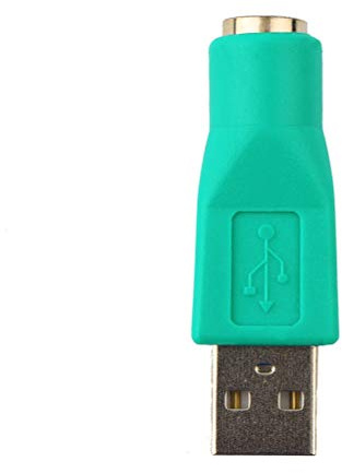 NUOBESTY Adattatore USB Maschio a Ps/2 Femmina per Tastiera e Mouse | Compatibile USB 1.1 e USB 2.0, senza Driver Software, Corpo Verde in Plastica e Metallo