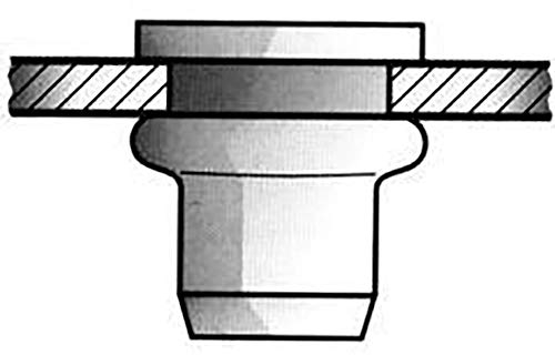 Gesipa Blindnietmuttern Alu Standard, 6 x 9 x 15,5 mm, 250 Stück