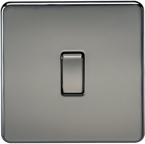 Knightsbridge SF2000BN Screwless 10 A 1-Gang 2 Way Switch, 230 V, Black Nickel