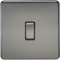 Knightsbridge SF2000BN Screwless 10 A 1-Gang 2 Way Switch, 230 V, Black Nickel