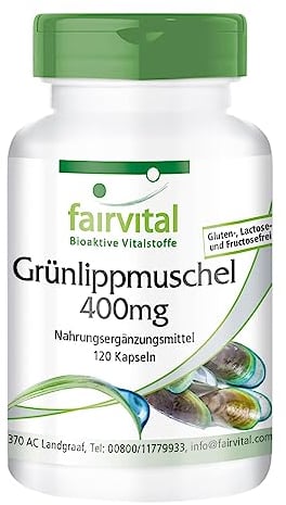 Estratto di cozze verdi - per 1 mese - ad alto dosaggio - 120 capsule - con zenzero, yucca e vitamina E