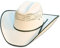 Stars & Stripes Rodeo Style Westernhut BZW. Strohhut Asthon White Westernhut Cowboyhut Westernkleidung Strohhut für Damen und Herren (60 cm) Weiß