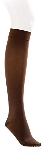 JOBST Opaque Knee High with SoftFit Technology Band, 20-30 mmHg Compression Stockings, Closed Toe, Medium, Espresso