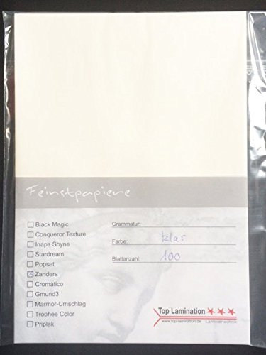 100 Blatt DIN A3 bedruckbares Transparentpapier klar weiß 100g/m² von Top Lamination - exzellente Durchsicht, sehr gute Qualität Pergamentpapier