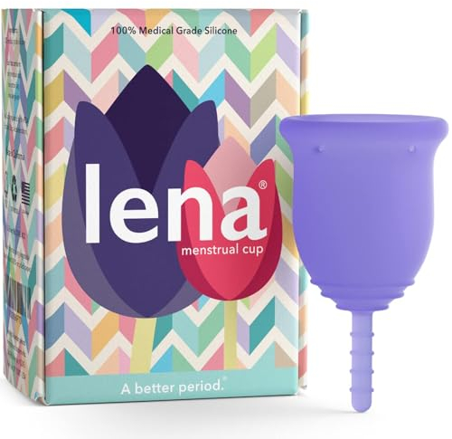 Lena Cup - Coupe Menstruelle - Made in USA - Alternative aux tampons et aux serviettes hygiéniques - Débutante - Petite - Violet