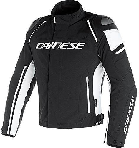 Dainese Racing 3 D-Dry Motorrad Textiljacke, schwarz/weiß, 56