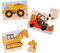 Bigjigs Toys Baufahrzeuge (6-teilige Puzzles) - 3 Puzzles