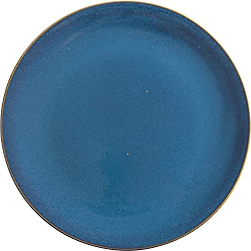 KAHLA Homestyle Pizzateller 31 cm atlantic blue orientalisches Geschirr aus Porzellan mit Steingut- und Keramiklook flacher Teller großer Speiseteller XL Platzteller Servierteller blau
