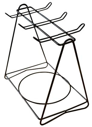 BESTonZON Tassenhalter Dreieck Becherhalter Metall Tassenbaum Display Stand Tee Tasse Becher Organizer für 6 Kaffeetasse (Schwarz)