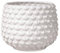 Bloomingville Blumentopf Pinecone Retro Übertopf Vintage Pflanztopf für Zimmerplanzen L (16,5 cm ø) Öffnung: 12 cm ø, weiß, Keramik