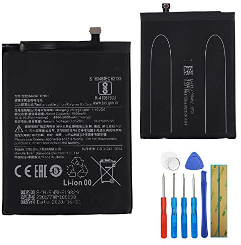 E-yiiviil Batterie BN51 compatible avec Redmi 8/8A M1908C3IC avec outils