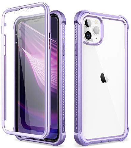 Dexnor Case Compatible with Iphone 11 Pro Max 6.5 Inch, 360 Degree Full Body Shockproof Protective Cover (2020 Release) with Built-in Screen Protector - Light Purple