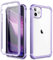 Dexnor Case Compatible with Iphone 11 Pro Max 6.5 Inch, 360 Degree Full Body Shockproof Protective Cover (2020 Release) with Built-in Screen Protector - Light Purple