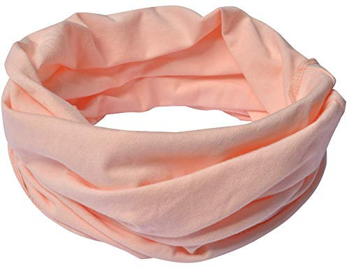 Miobo Kinder Baumwolle Loopschal Schlauchschal Rundschal Halstuch Lachs-M