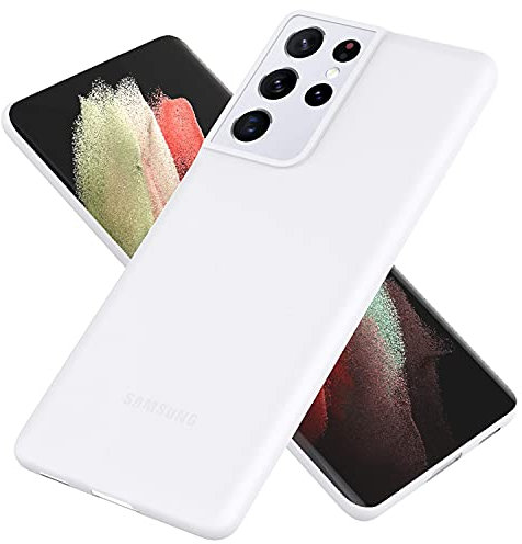 NALIA Ultra Fine Housse Compatible avec Samsung Galaxy S21 Ultra Coque, Mince Léger Rigide Etui Protection Mat Couverture Case Cover, Telephone Portable Protege Hardcover, Couleur:Blanc Transparent