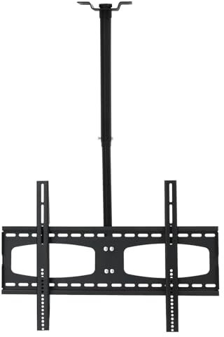 MegaMounts Supporto da soffitto inclinabile e rotante per televisori a soffitto, altezza regolabile da 37 a 70 pollici, per schermi LED, LCD e plasma