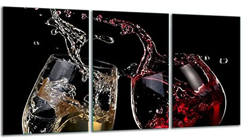 TMK ArtDeko Herdabdeckplatte 3 Teilig 30x52 cm - Spritzschutz Herdabdeckung – Herdschutz aus Sicherheitsglas – Robust, Hygienisch & Rutschfest– Schutz für Induktion, Ceran, Gas & Elektro