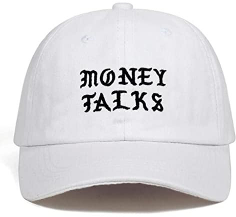 AWYR Money Talks Dad Hat Golf Tyler The Creator Gorras Black Tactical Baseball Cap Sun Hat for Men Women-White