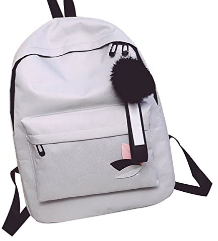 Schulrucksack Süßer Schulrucksack Schulrucksack Jungenrucksack Kinderrucksack Coole Büchertasche Laptoprucksack Lässige Tagesrucksäcke Federmäppchen Damen Herren Jungen Mädchen Hellgrau M
