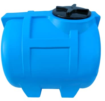 Varile Depósito de Agua Potable 150L Azul | Sin BPA | Rosca de latón de 3/4 integrada Apto para Uso alimentario | Horizontal