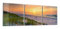 DEQORI Glasbilder Acrylglas | Motiv Sonne sinkt über Ostsee | horizontal 3-teilig 150x50 cm | große XXL Deko | Wandbilder für Wohnzimmer, Schlafzimmer, Flur & Küche | moderne Wanddeko