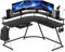 SHW Vista L Schreibtisch mit U-Monitorständer und Schublade, (OD-41N-K)