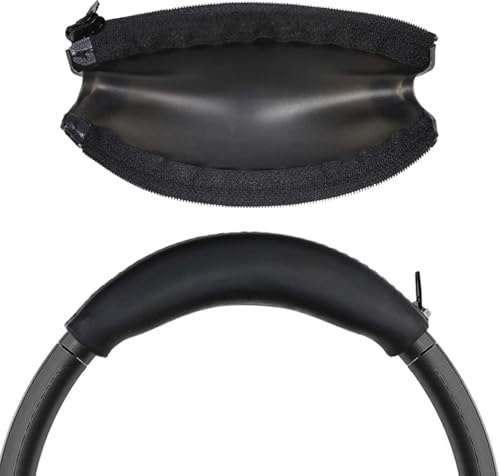 Adhiper Silicone Sweatproof Headband Pad for Sony WH-1000XM3/WH-1000XM4 Headphone,Washable Zipped Dustproof Headband Protector/Top Pad Protector/Headband Replacement/Headband Cushion,Black