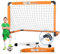 COO11 120CM Football Goal Post for Kids with Net, Foldable Indoor and Outdoor Soccer Stand, Easy Assembly, Multi-Sport Training Game, Gift for 3+ Years Kids (Orange)