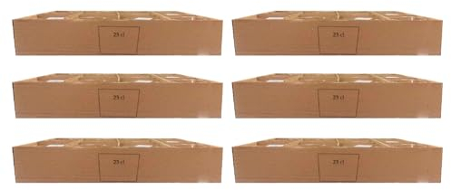 ACAN Tradineur - Pack de 6 Caja de 12 vasos Modelo Chiquito - Capacidad de 230 ML - Fabricado en Vidrio Resistente - Apto para lavavajillas - Tamaño aprox: diámetro 8,2 x 6 cm - 72 Uds Total