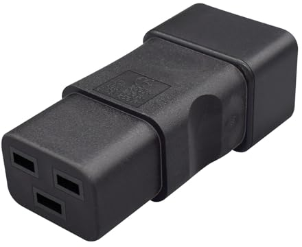 Okiyakusama IEC320 C20 auf IEC320 C19 Netzadapter, Netzstecker, professioneller, leistungsstarker, langlebiger PVC-Konverter, C20-Stecker auf C19-Buchse