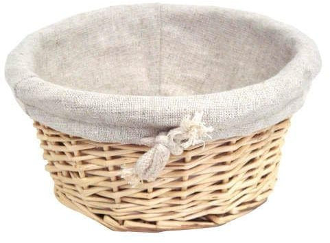 METRO Professional Brotkorb, Weiden/Baumwollfutter, 25 cm, rund, 3 Stück