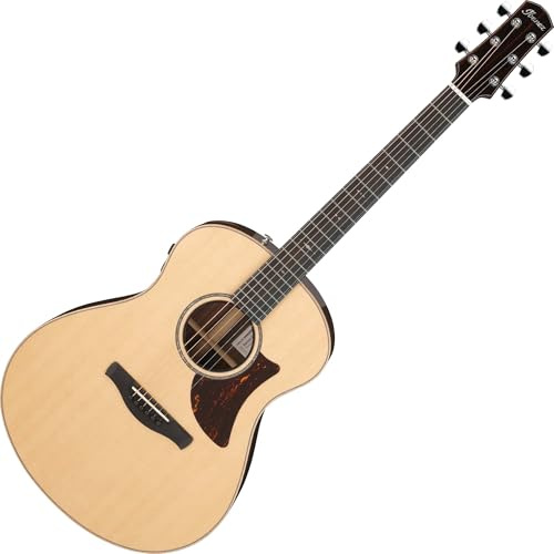 Ibanez AAM780E Platinum Collection Natural High Gloss Electro-Acoustic Guitar with Hardshell Case