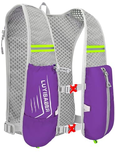 Tumeyser Chaleco de Hidratación Ligero, Mochila de Hidratación para Trail Running y Ciclismo, Carrera y Otros Deportes al Aire Libre - Púrpura